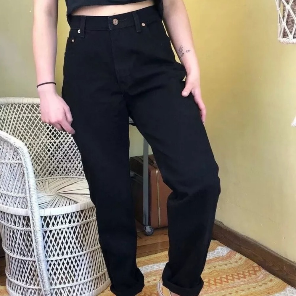 Black vintage 90s high waisted jordache mom jeans